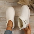 thumbnail image 1 of JUSLIO Womens Slippers, Indoor House Slippers Closed Toe Slide Slip On Fuzzy Plush Flat Sole Non Slip Slippers White, 1 of 9