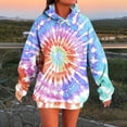 thumbnail image 1 of JUSLIO Womens Sweatshirt Hooded Tie Dye Hoodies Long Sleeve Casual Comfortable Everyday Sweatshirts, 1 of 5