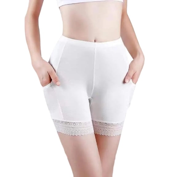 JUSLIO Womens Underwear Breathable Boxer Briefs Mid waist Butt Lifting Comfortable Panties White XL