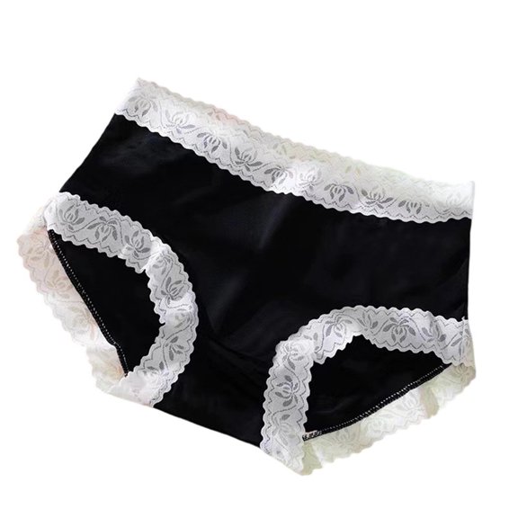 JUSLIO Womens Underwear Cotton Briefs Comfortable Breathable Soft Panties Black M