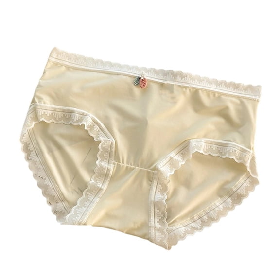 JUSLIO Womens Underwear Cotton Briefs Comfortable Breathable Soft Panties Yellow M