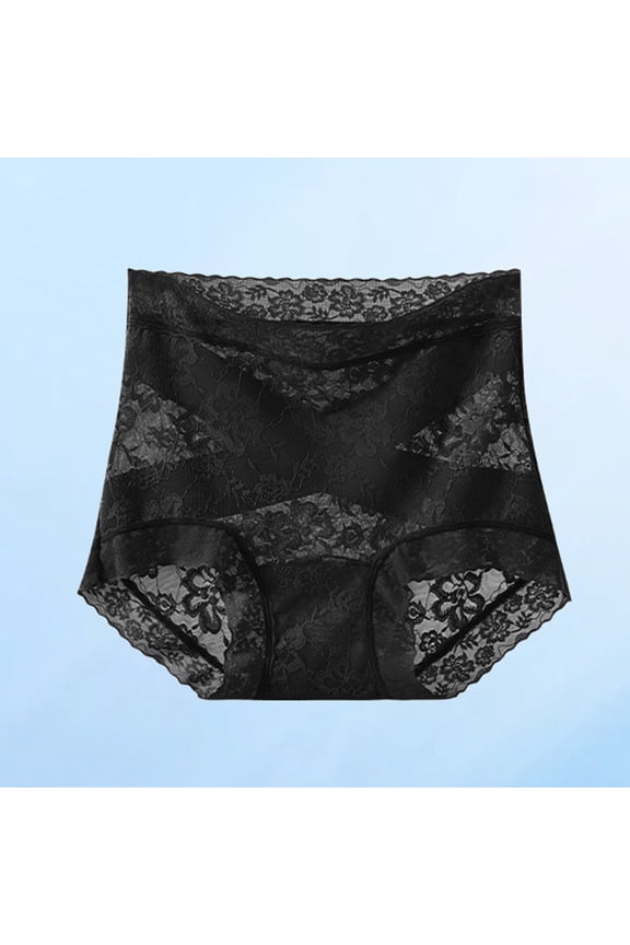 Womens Underwear Lace Briefs No Show Underwear High Waisted Butt Lifting Tummy Control Panties XXL