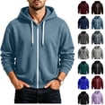 thumbnail image 1 of JUSLIO Mens Hoodies,with Pockets Hooded Sweatshirts Zipper Long Sleeve Hoodies, 1 of 7