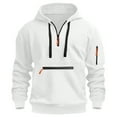 thumbnail image 1 of JUSLIO Hoodies for Men with Pockets Hooded Sweatshirts Zipper Long Sleeve Hoodies White S, 1 of 4