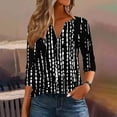 thumbnail image 1 of JUSLIO Zipper Womens Blouses Relaxed Fit Graphic Shirts Tops Irregular Print Long sleeve Round Neck Shirts Tops Black S, 1 of 5