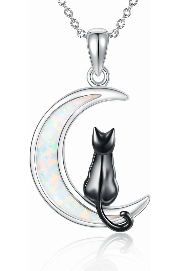 Cat Necklace 925 Sterling Silver Cat Pendants Necklace Cat Jewelry Gifts For Women