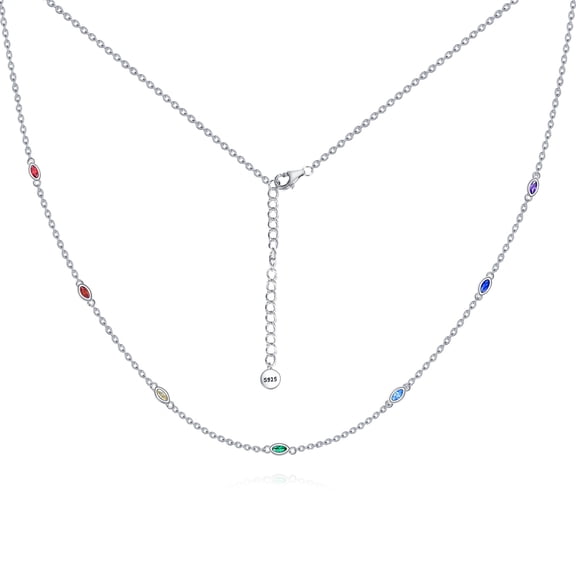 JUSORA Chakra Choker Necklace 925 Sterling Silver 7 Chakras Healing Choker Necklaces Chakra Jewelry Gifts for Women