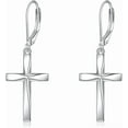 thumbnail image 1 of JUSORA Cross Earrings 925 Sterling Silver Dangle Earring Gifts for Women, 1 of 5