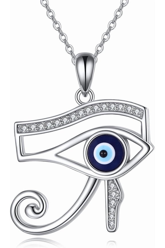 Eye of Horus Necklace 925 Sterling Silver Egyptian Necklace Egyptian Jewelry for Women Men