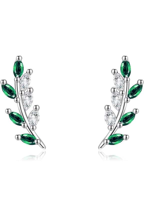 Leaf Stud Earrings 925 Sterling Silver Cute Animal Earrings Animal Jewelry Gifts for Women