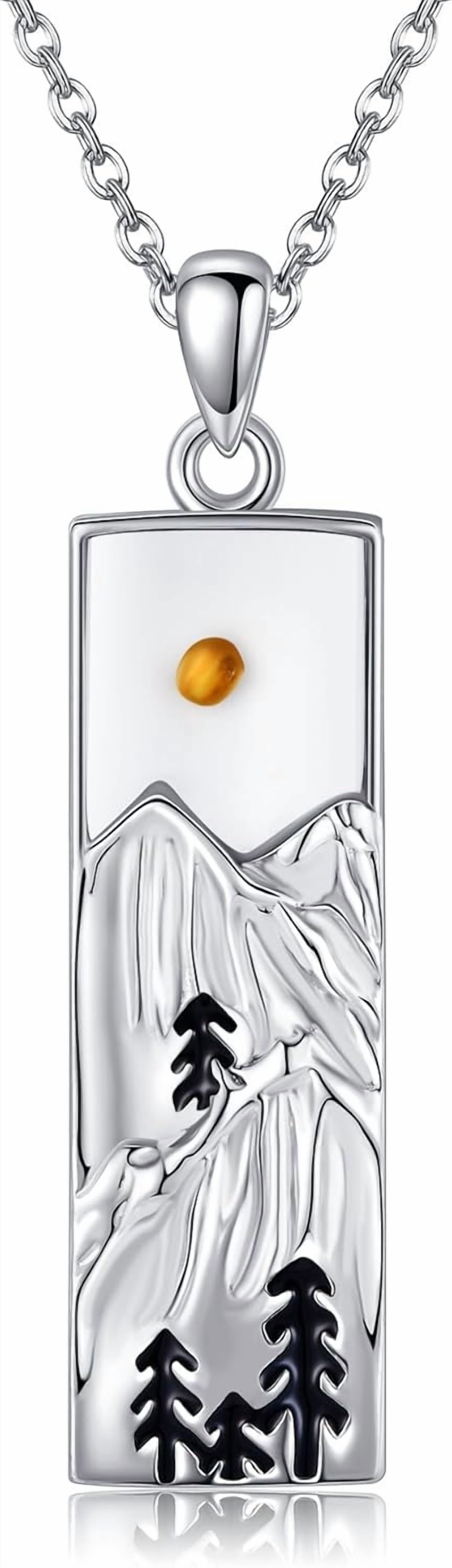 Mountain Necklace For Women - Gift For Skiers, Hikers, Climbers & Nature Lovers