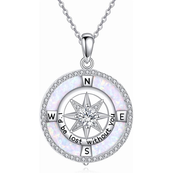 JUSORA Opal Necklace 925 Sterling Silver Opal Pendant Necklaces for Women Annicersary Birthday Jewelry Gifts for Women