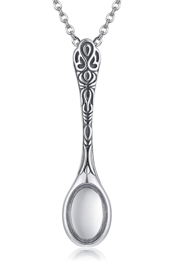 Spoon Necklace 925 Sterling Silver Teaspoon Pendant Jewelry Mothers Day Gifts for Women