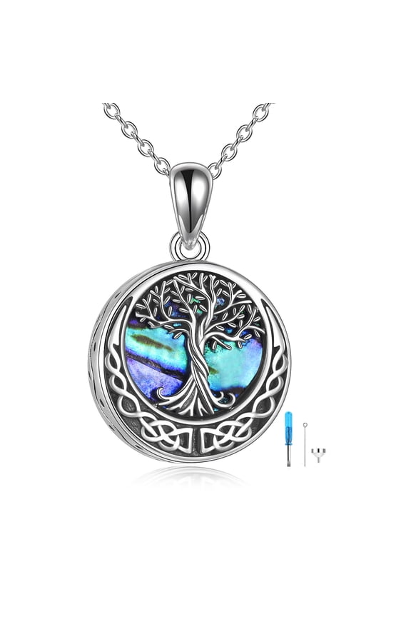 Tree of Life Necklace 925 Sterling Silver Celtic Knot Tree of Life Pendant Necklace Celtics Jewelry Gifts for Women Men