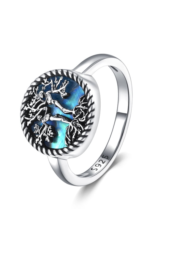 Tree of Life Ring 925 Sterling Silver Tree of Life Ring Family Tree Jewelry Gifts For Women Men