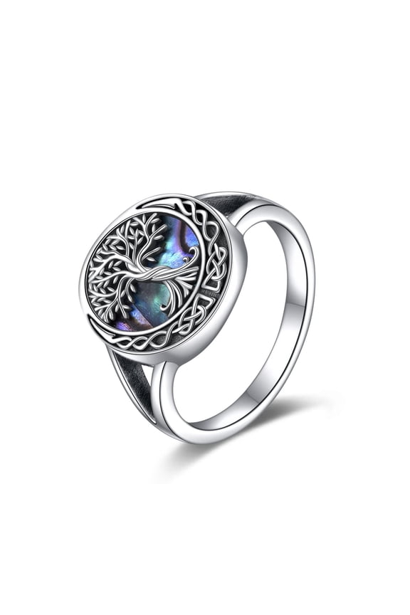 Tree of Life Rings 925 Sterling Silver Tree of Life Celtic Knot Rings Family Tree Jewelry Gifts for Women Men