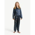 thumbnail image 1 of Justice Girls Long Sleeve Notch Collar Sleep Top and Sleep Pants, 2-Piece, Sizes 4-18, 1 of 4