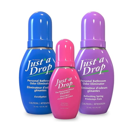 Prelam Just a Drop Odor Eliminator, Toilet Drops Set, 3 Pc