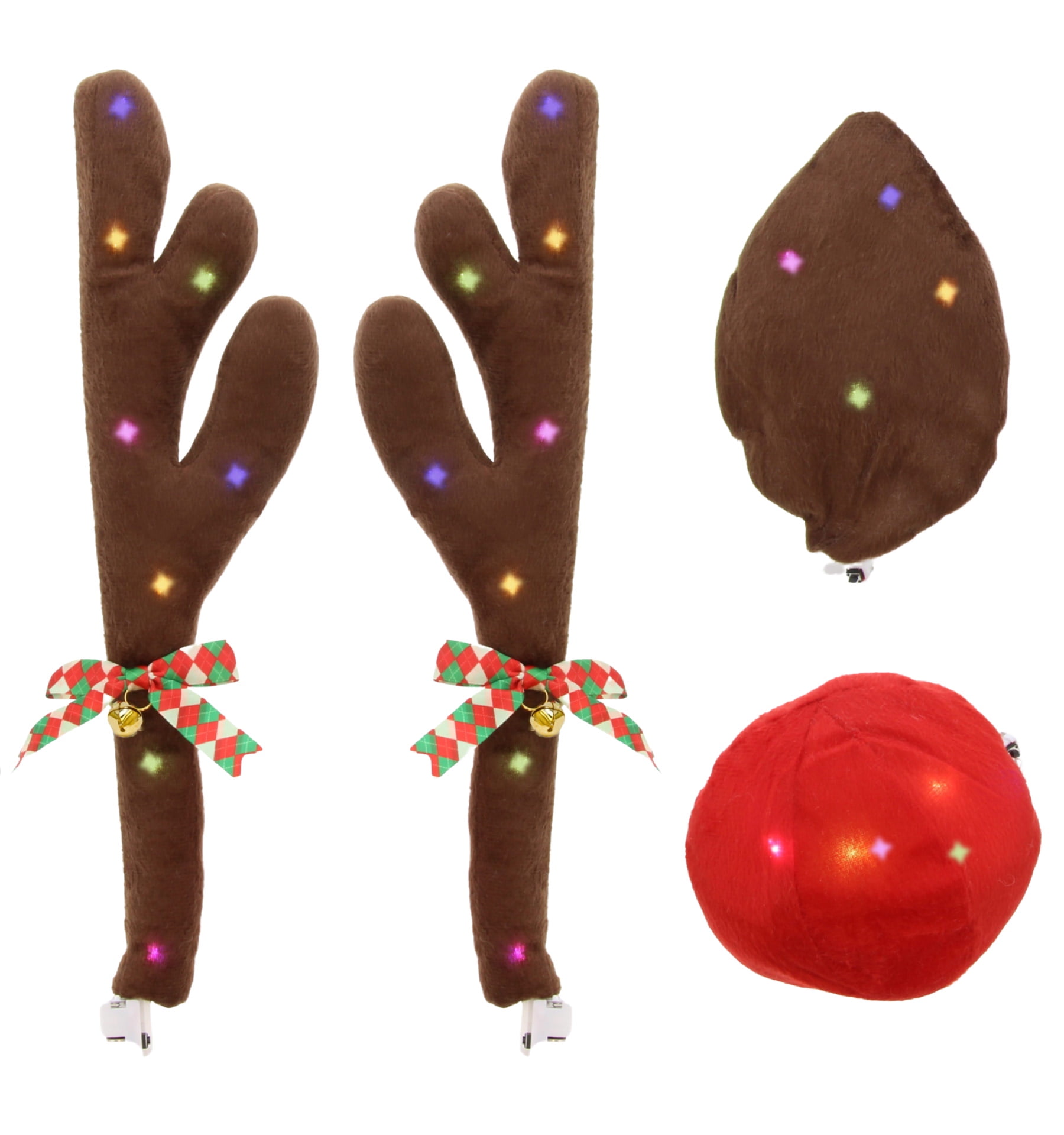 JUST BRIGHT Reindeer Car Kit with LED Lights Easy to Install