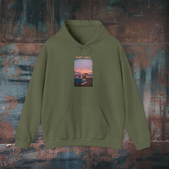 JUST CHILL Beach Aesthetic Unisex Heavy Blend™ Hooded Sweatshirt