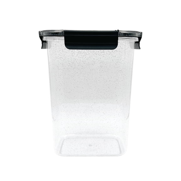 JUST COOK Airtight Speckled Plastic Food Storage Container with Lid, 4L, Black