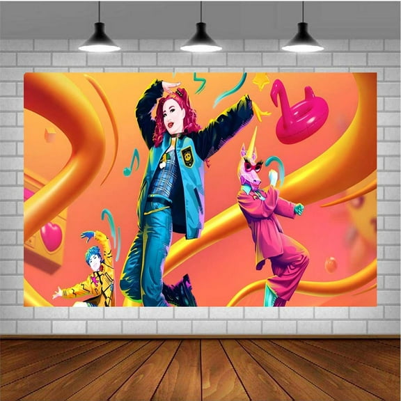 JUST DANCE Banner Poster Wall Decor Birthday Backdrop Background Party Supplies Taspestry