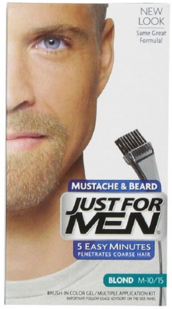 JUST FOR MEN Brush-In Color Gel for Mustache & Beard, Blond M-10/15 1 Each (Pack of 2)
