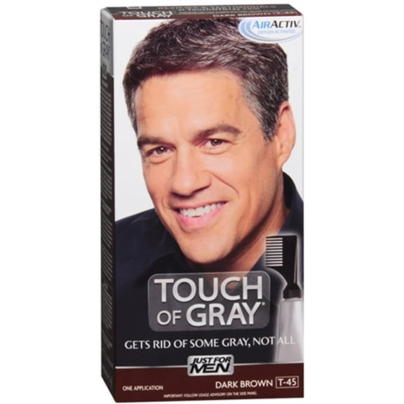 JUST FOR MEN Touch of Gray Hair Treatment T-45 Dark Brown, 1 Each (Pack of 4)