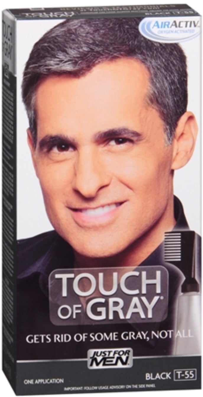 JUST FOR MEN Touch of Gray Hair Treatment T-55 Black 1 Each (Pack of 4 ...