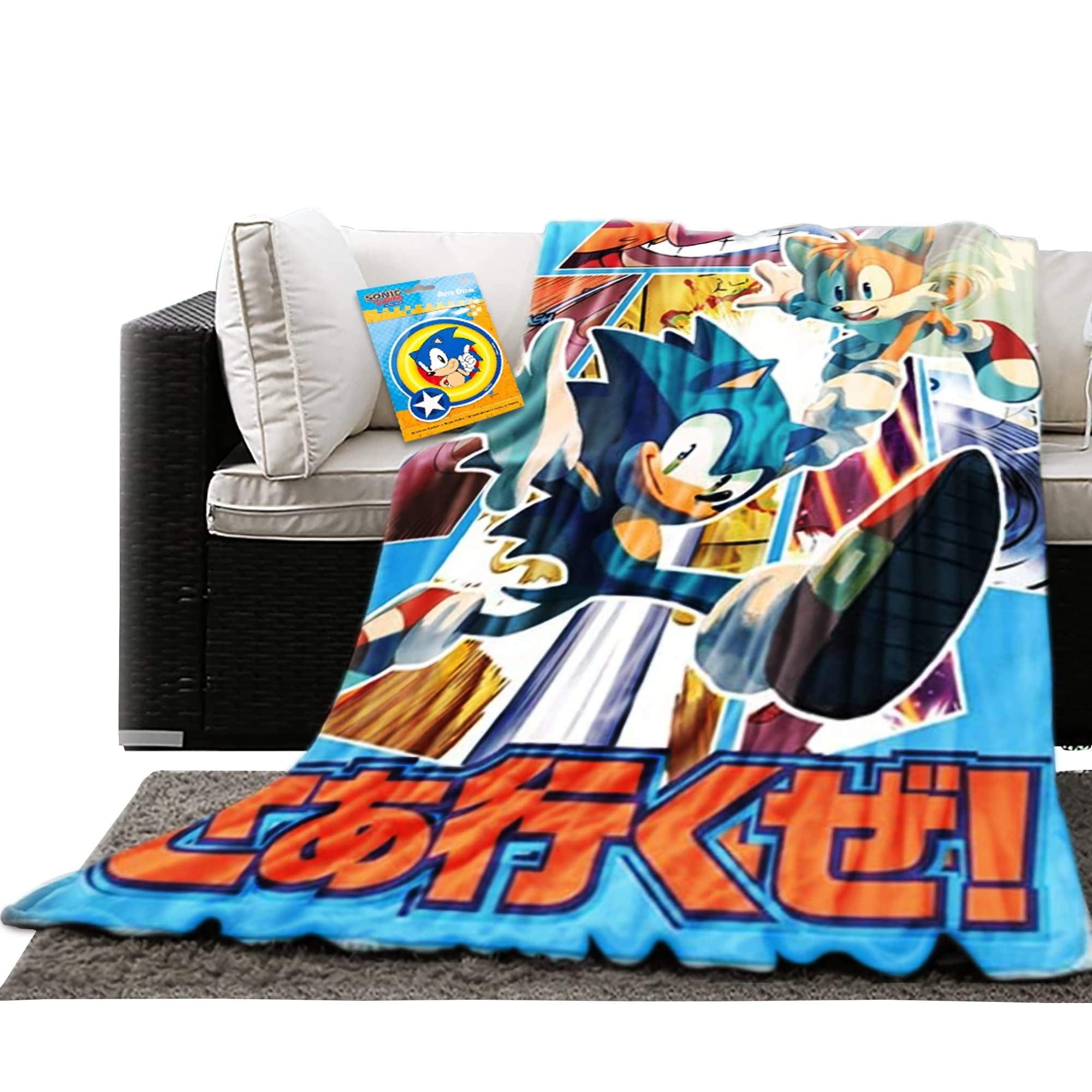 JUST FUNKY Sonic The Hedgehog Fleece Throw Blanket 45 x 60 Inches