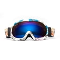 thumbnail image 1 of JUST GO Ski Goggles for Skiing Motorcycling and Winter Sports Dual-Layer Anti-Fog 100% UV Protection lens Snowboard Goggles fit Men, Women and Youth, Blue and White Frame/ Blue Lens (VLT 21.3%), 1 of 9