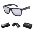 thumbnail image 1 of JUST GO Unisex Polarized Lens TR90 Frame Retro Style Sunglasses, Black Frame Light Mirro Lens, 1 of 7