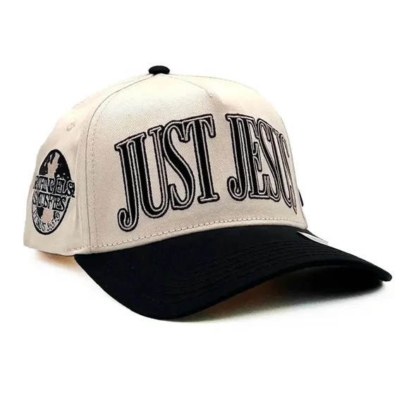 JUST JESUS Embroidered Trucker Hat, Adjustable Snapback Baseball Cap for Men and Women, Faith Inspired Streetwear Hat, Casual Christian Gift Cap for Everyday Style