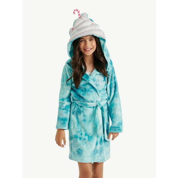 Justice Girls Long Sleeve Sleep Robe, One-Piece, Sizes 4-18