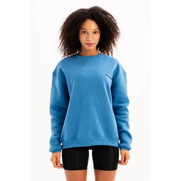JUSTEVER Crew Neck Fleece Blue Women's Sweatshirt - Rigil