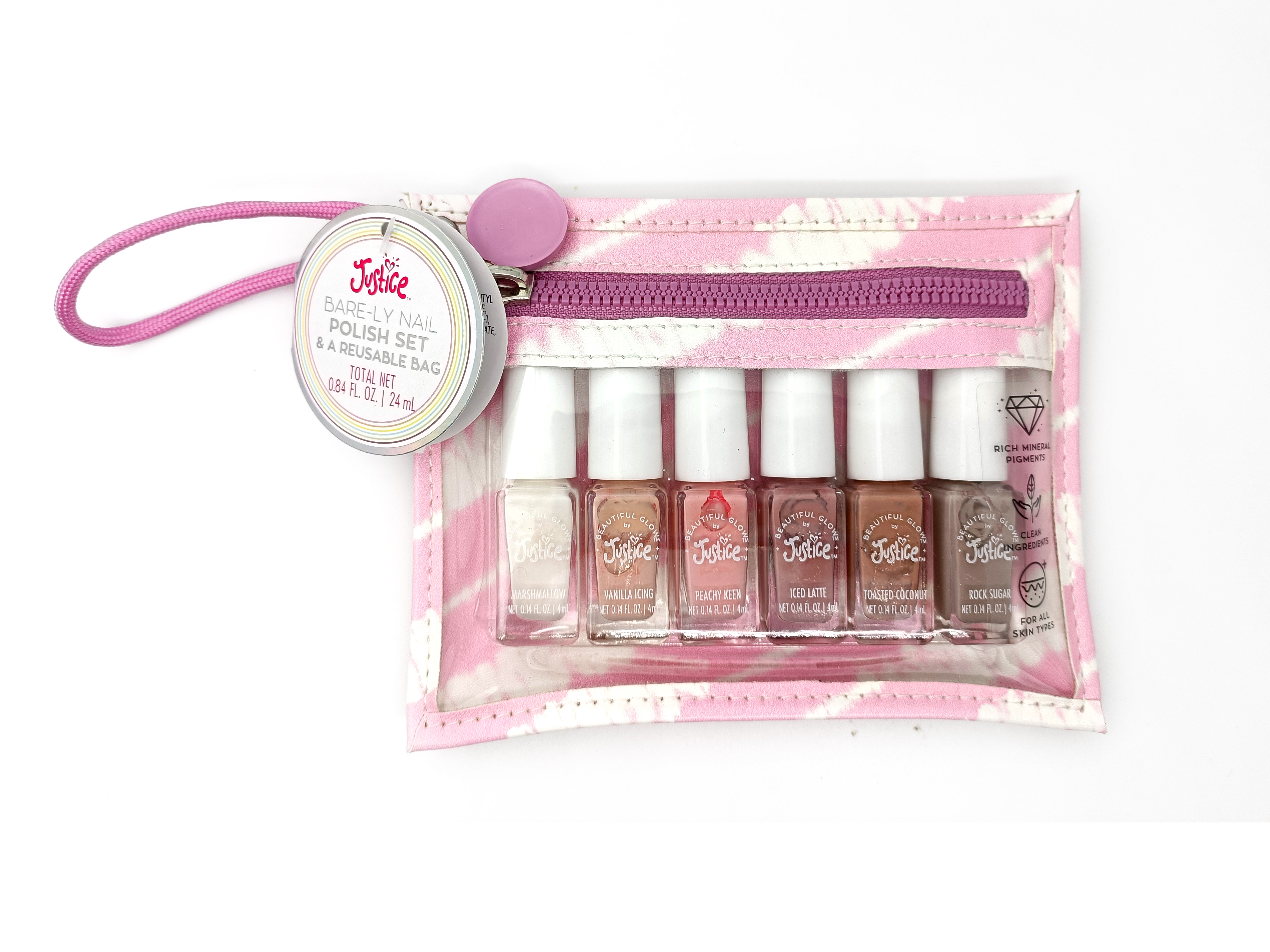 JUSTICE NAIL POLISH 6PK - MULTI