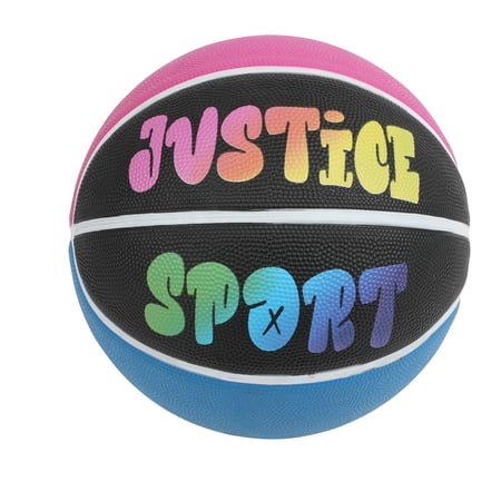 JUSTICE SPORTS RAINBOW SERIES TYE DYE RUBBER BASKETBALL (BLACK) (28.5)