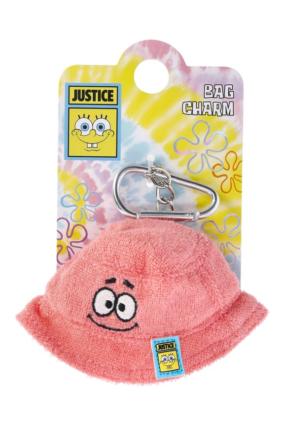 Girls X SpongeBob SquarePants Patrick Star Bucket Hat Keychain Bag Charm, Pink