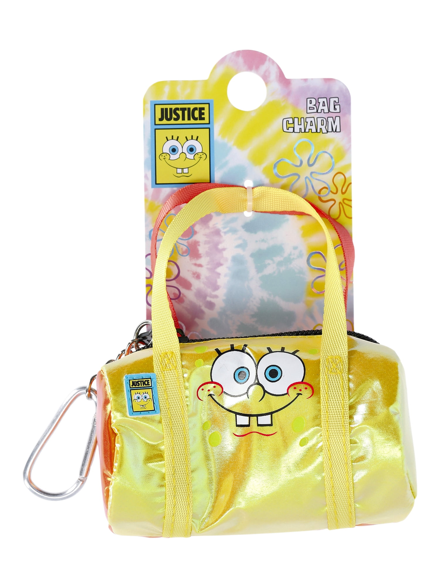 Justice Girls X SpongeBob SquarePants Mini Duffle Bag Charm, Yellow