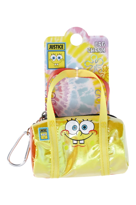 Girls X SpongeBob SquarePants Mini Duffle Bag Charm, Yellow