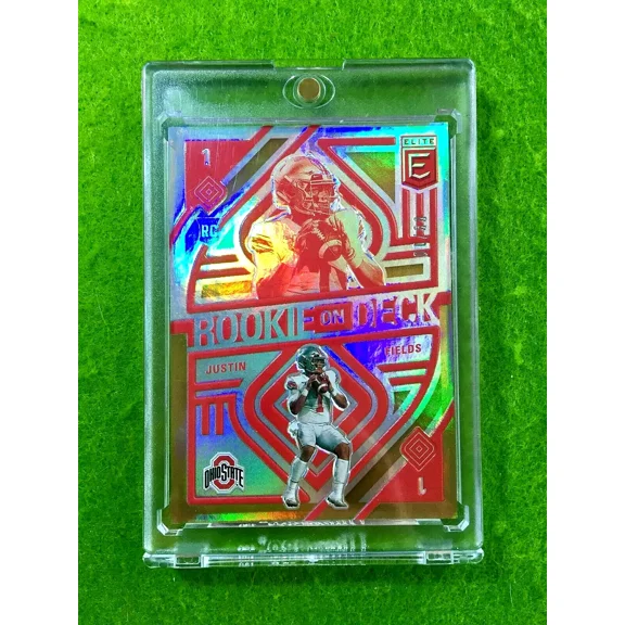 JUSTIN FIELDS GOLD PRIZM ROOKIE CARD RC 2021 Donruss Elite Justin Fields SP #/10