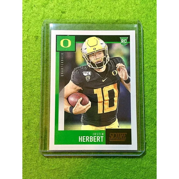 JUSTIN HERBERT ROOKIE CARD OREGON TRUE RC 2020 Panini SCORE CHARGERS