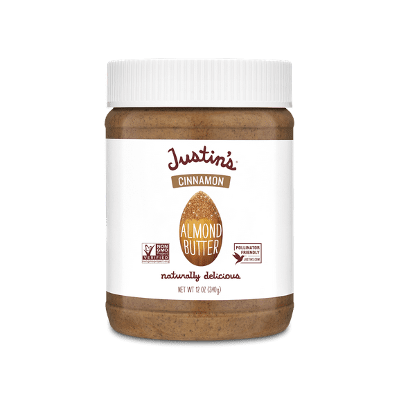 JUSTIN'S Cinnamon Almond Butter, 12 oz Jar
