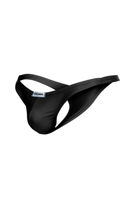 JUSTIN + SIMON Classic Tanga-Black-Medium