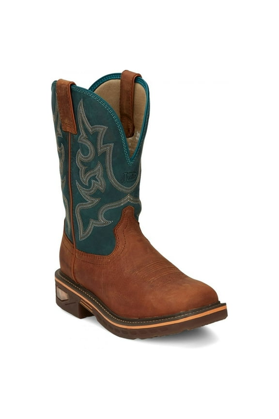 WORK Mens 11" Resistor Nano Composite Toe Work Boot Russet Blue - CR4010 RUSSET