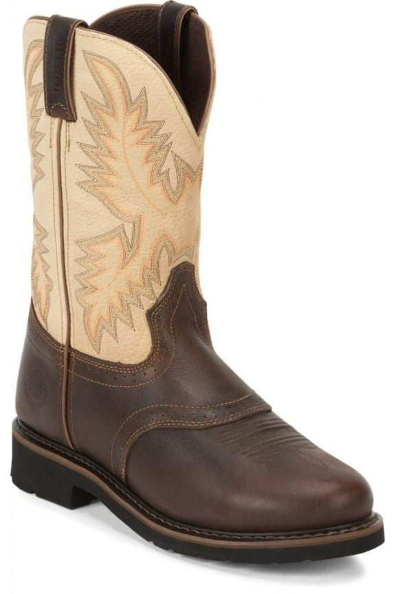 WORK Mens 11" Stampede Soft Toe Work Boot Brown/Sawdust - WK4660 8.5-D BROWN/SAWDUST