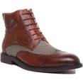 thumbnail image 1 of JUSTINREESS Douglas Men's Brogue Design Shoes In Brown Size 8, 1 of 6