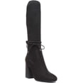 thumbnail image 1 of JUSTINREESS Holly Women's Block Heel Nubuck Leather Boot With Sock In Black Size 7, 1 of 6