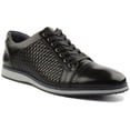 thumbnail image 1 of JUSTINREESS Paddy Men's Lace Up Leather Casual Shoes In Black Size 10, 1 of 6