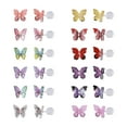 thumbnail image 1 of JUSTJANDM Plastic Post Stud Hoop Earrings for Sensitive Ears Multicolor Butterfly Flower Dragon Snake Stud Earrings Set for Women, 1 of 8
